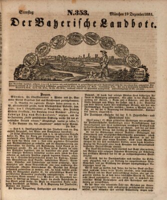 Der Bayerische Landbote Samstag 19. Dezember 1835