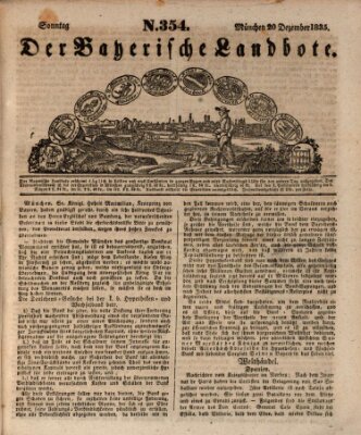 Der Bayerische Landbote Sonntag 20. Dezember 1835