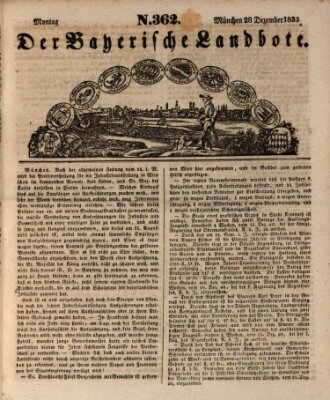 Der Bayerische Landbote Montag 28. Dezember 1835