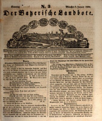 Der Bayerische Landbote Sonntag 3. Januar 1836