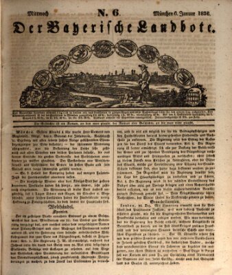 Der Bayerische Landbote Mittwoch 6. Januar 1836