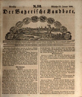 Der Bayerische Landbote Dienstag 12. Januar 1836