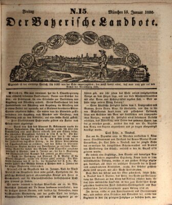 Der Bayerische Landbote Freitag 15. Januar 1836