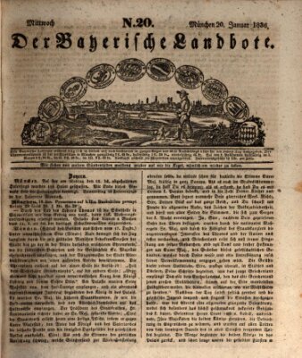 Der Bayerische Landbote Mittwoch 20. Januar 1836
