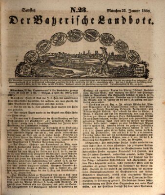Der Bayerische Landbote Samstag 23. Januar 1836