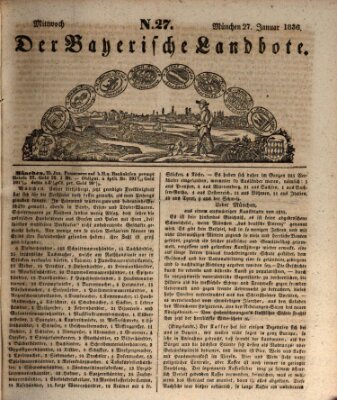 Der Bayerische Landbote Mittwoch 27. Januar 1836