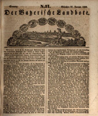 Der Bayerische Landbote Sonntag 31. Januar 1836