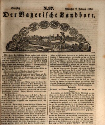 Der Bayerische Landbote Samstag 6. Februar 1836