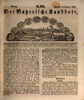 Der Bayerische Landbote Montag 8. Februar 1836