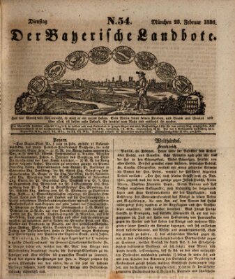 Der Bayerische Landbote Dienstag 23. Februar 1836