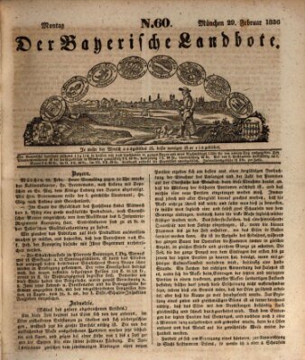 Der Bayerische Landbote Montag 29. Februar 1836