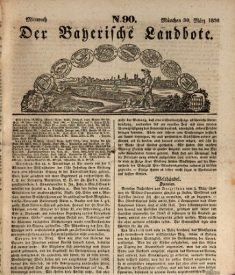 Der Bayerische Landbote Mittwoch 30. März 1836