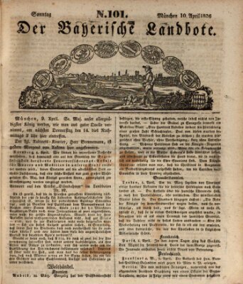 Der Bayerische Landbote Sonntag 10. April 1836