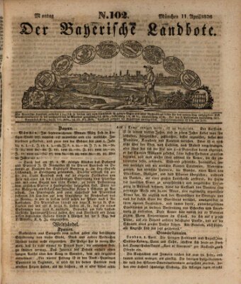 Der Bayerische Landbote Montag 11. April 1836