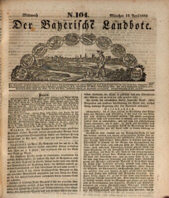 Der Bayerische Landbote Mittwoch 13. April 1836