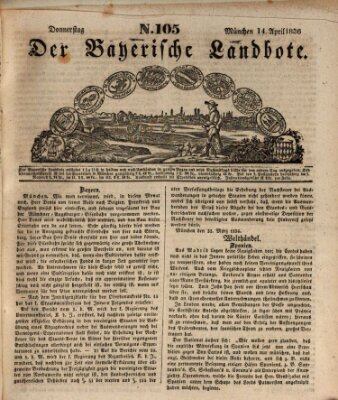 Der Bayerische Landbote Donnerstag 14. April 1836