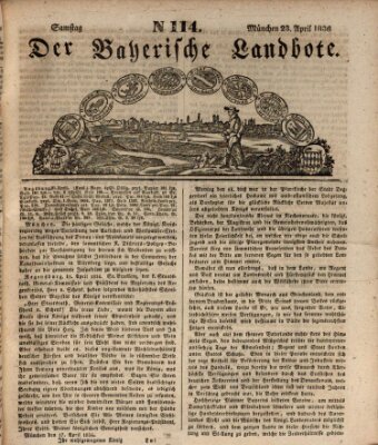 Der Bayerische Landbote Samstag 23. April 1836