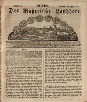 Der Bayerische Landbote Mittwoch 27. April 1836