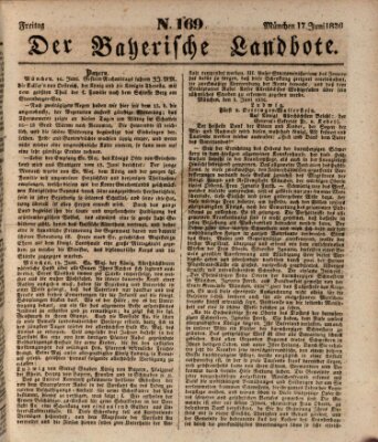 Der Bayerische Landbote Freitag 17. Juni 1836