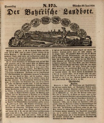 Der Bayerische Landbote Donnerstag 23. Juni 1836