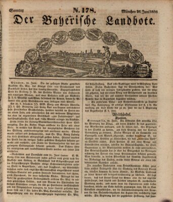 Der Bayerische Landbote Sonntag 26. Juni 1836