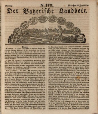 Der Bayerische Landbote Montag 27. Juni 1836