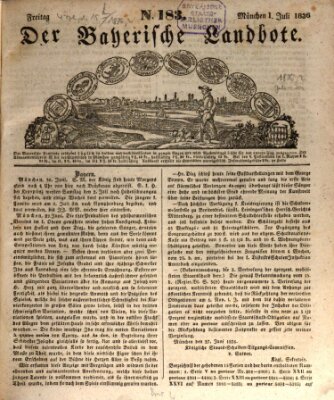 Der Bayerische Landbote Freitag 1. Juli 1836