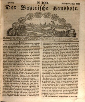 Der Bayerische Landbote Freitag 8. Juli 1836