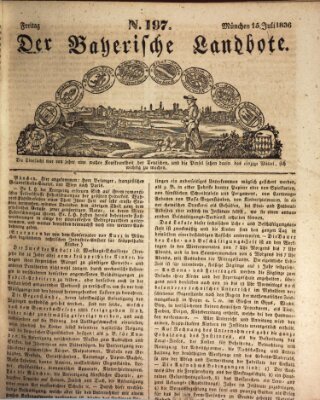 Der Bayerische Landbote Freitag 15. Juli 1836