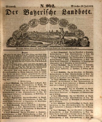 Der Bayerische Landbote Mittwoch 20. Juli 1836