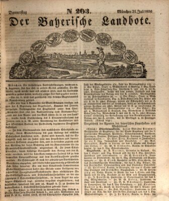 Der Bayerische Landbote Donnerstag 21. Juli 1836