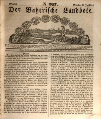 Der Bayerische Landbote Montag 25. Juli 1836