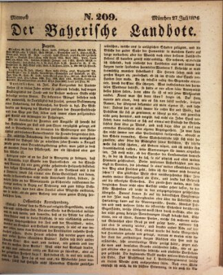 Der Bayerische Landbote Mittwoch 27. Juli 1836