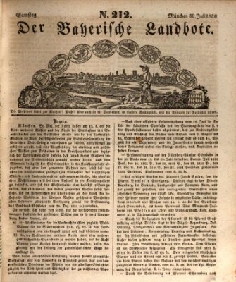 Der Bayerische Landbote Samstag 30. Juli 1836