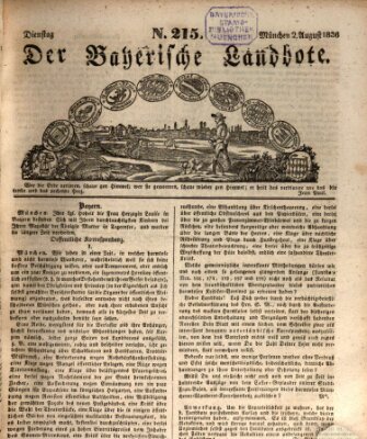 Der Bayerische Landbote Dienstag 2. August 1836