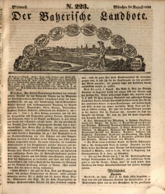 Der Bayerische Landbote Mittwoch 10. August 1836