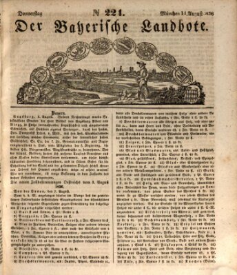 Der Bayerische Landbote Donnerstag 11. August 1836