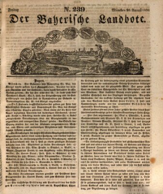 Der Bayerische Landbote Freitag 26. August 1836