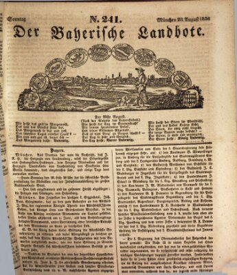 Der Bayerische Landbote Sonntag 28. August 1836