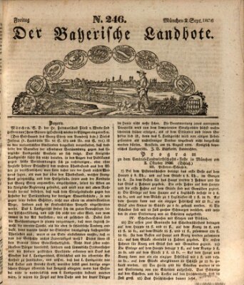 Der Bayerische Landbote Freitag 2. September 1836