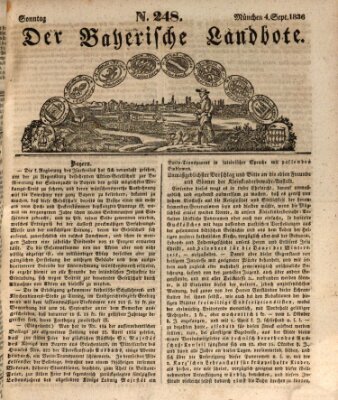 Der Bayerische Landbote Sonntag 4. September 1836