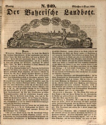 Der Bayerische Landbote Montag 5. September 1836