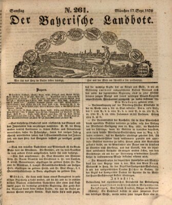 Der Bayerische Landbote Samstag 17. September 1836