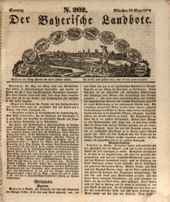 Der Bayerische Landbote Sonntag 18. September 1836