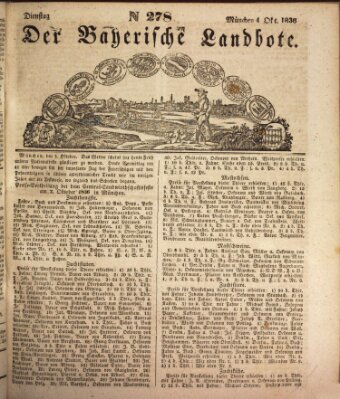 Der Bayerische Landbote Dienstag 4. Oktober 1836