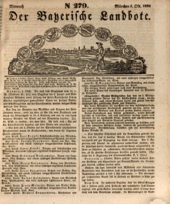 Der Bayerische Landbote Mittwoch 5. Oktober 1836