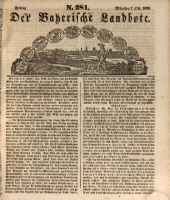 Der Bayerische Landbote Freitag 7. Oktober 1836