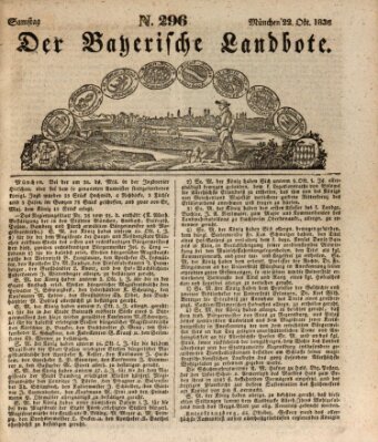 Der Bayerische Landbote Samstag 22. Oktober 1836