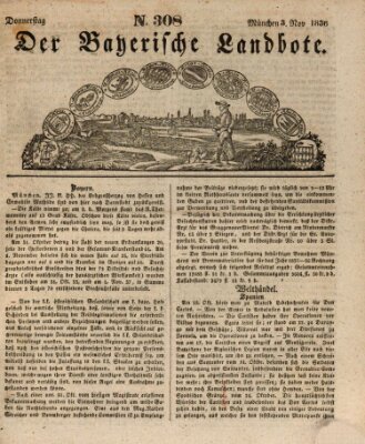 Der Bayerische Landbote Donnerstag 3. November 1836