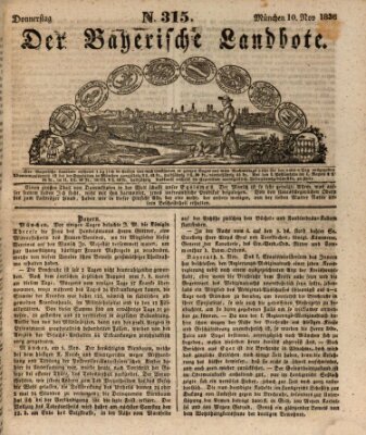 Der Bayerische Landbote Donnerstag 10. November 1836